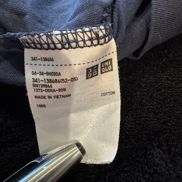 Uniqlo Supima Cotton Short Sleeve Tee - Navy Blue - Picture 5 of 8